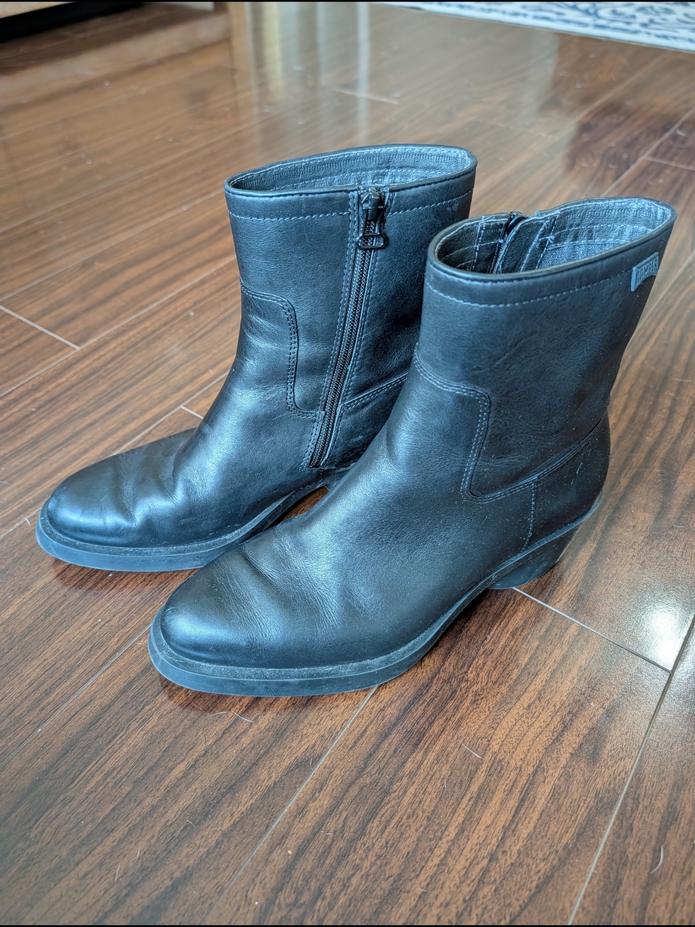 Camper Bonnie Black Ankle Boots - Women's Size 39